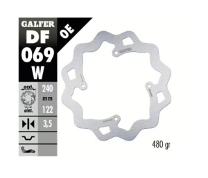 GALFER Bremsscheibe "DF069W"  Honda CRF250/450...