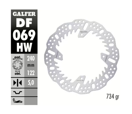 GALFER Bremsscheibe "DF069HW"  Honda CRF250/450 2018- hinten