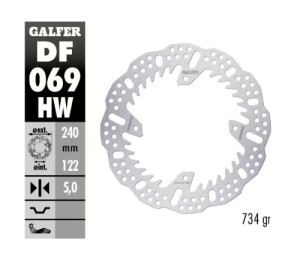 GALFER Bremsscheibe "DF069HW"  Honda CRF250/450...