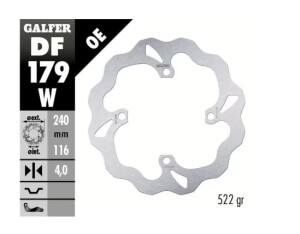 GALFER Bremsscheibe "DF179W" KX250F 2021- hinten