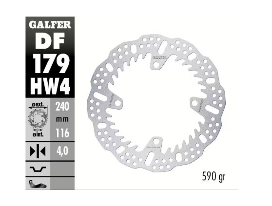 GALFER Bremsscheibe "DF179HW" KX250F/KX450F 2019- hinten