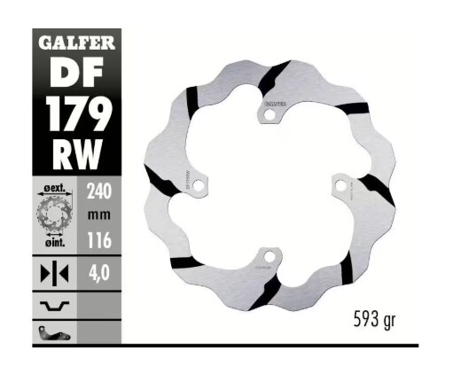 GALFER Bremsscheibe "DF179RW" KX250F/KX450F 2019- hinten