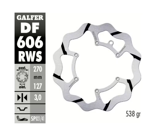 GALFER Bremsscheibe "DF606RWS" GasGas/KTM/Husqvarna vorne