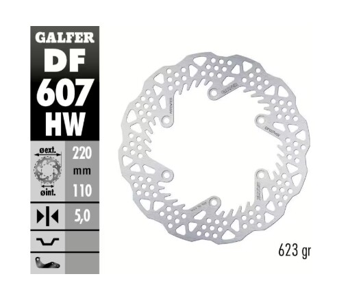 GALFER Bremsscheibe "DF607HW" GasGas/KTM/Husqvarna hinten