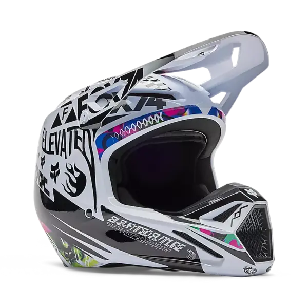 Fox V1 Image Cosmo Helm Weiß/Schwarz