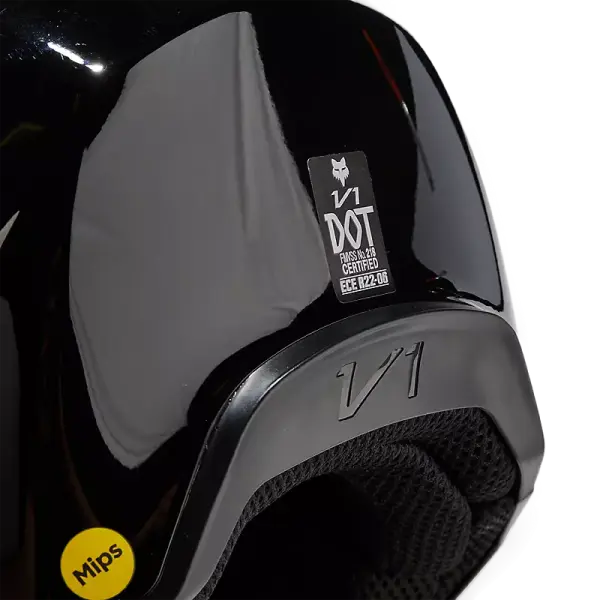 Fox V1 Solid Helm Schwarz
