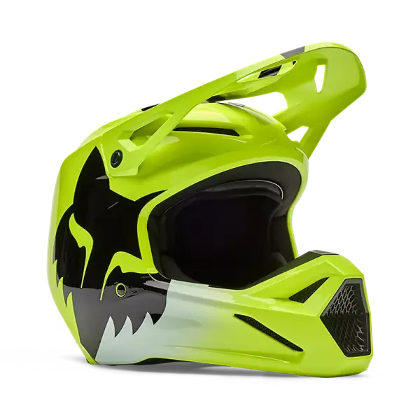 Fox V1 Shield Helm Kinder Gelb