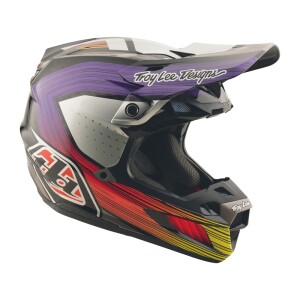 TROY LEE DESIGNS SE5 Carbon Stripes Helm – Schwarz/Violett
