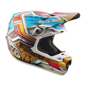 TROY LEE DESIGNS SE5 Carbon Lowrider Helm – Grau/Bunt