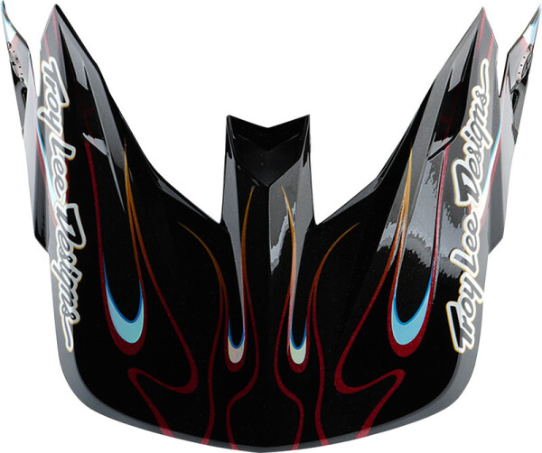 TROY LEE DESIGNS SE5 Carbon Helmschirm Torched - Schwarz/Rot