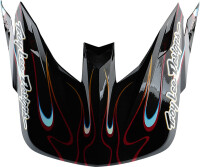 TROY LEE DESIGNS SE5 Carbon Helmschirm Torched - Schwarz/Rot