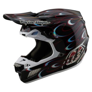 TROY LEE DESIGNS SE5 Carbon Torched Helm – Schwarz/Rot