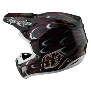 TROY LEE DESIGNS SE5 Carbon Torched Helm – Schwarz/Rot