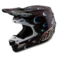 TROY LEE DESIGNS SE5 Carbon Torched Helm – Schwarz/Rot