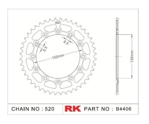 RK Kettenrad "4406" 520 Teilung - Yamaha...