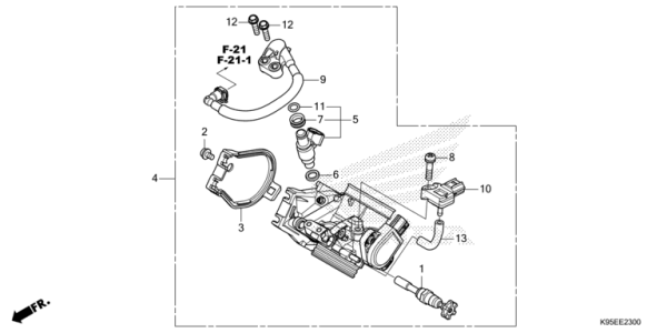 E-23 Drosselklappengehäuse CRF 250 Bj 2026