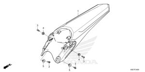 F-34 Kotflügel, hinten CRF 250 Bj 2026