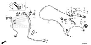 F-4 Hebelgriff/Schalter/Kabel CRF 250 Bj 2026