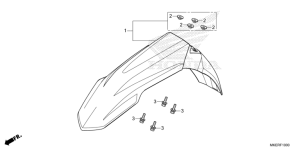 F-10 Kotflügel, vorne CRF 450 Bj 2026