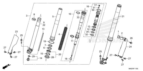 F-11 Gabel, vorne CRF 450 Bj 2026