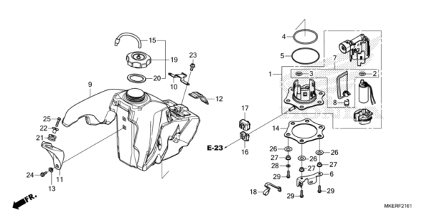 F-21-1 Kraftstofftank CRF 450 Bj 2026