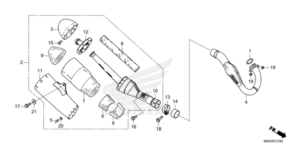 F-27 Abgas-Schalldämpfer CRF 450 Bj 2026
