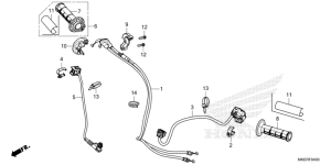 F-4 Schaltergriff/Kabel CRF 450 Bj 2026