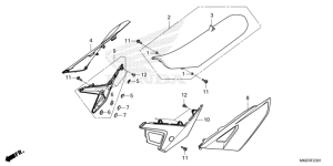 F-23-1 Sitz/Seitenabdeckung CRF 450 Bj 2026