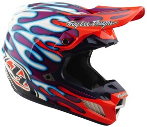TROY LEE DESIGNS SE5 Composite Mips Helm - Overspray Violett/Weiß