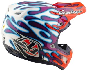 TROY LEE DESIGNS SE5 Composite Mips Helm - Overspray Violett/Weiß