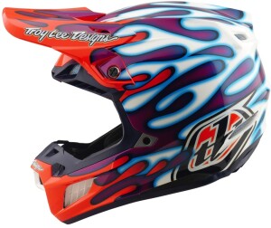 TROY LEE DESIGNS SE5 Composite Mips Helm - Overspray Violett/Weiß