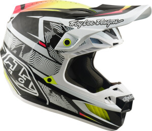 TROY LEE DESIGNS SE5 Carbon Mips Helm - Lined Up Weiß