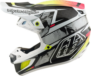 TROY LEE DESIGNS SE5 Carbon Mips Helm - Lined Up Weiß