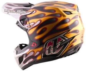 TROY LEE DESIGNS SE5 Carbon Mips Helm - Overspray Schwarz/Gold