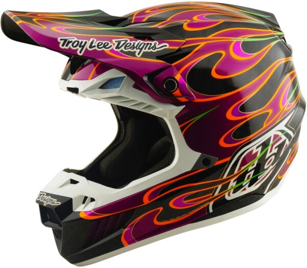 TROY LEE DESIGNS SE5 Carbon Mips Helm - Torched Schwarz/Violett