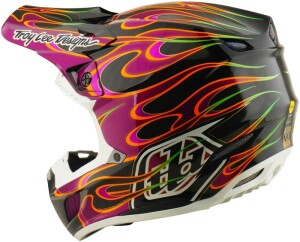 TROY LEE DESIGNS SE5 Carbon Mips Helm - Torched Schwarz/Violett