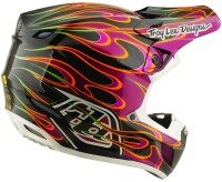 TROY LEE DESIGNS SE5 Carbon Mips Helm - Torched Schwarz/Violett