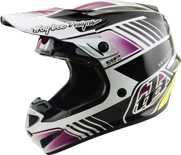 TROY LEE DESIGNS GP Pro Mips Helm - Segment Schwarz/Violett