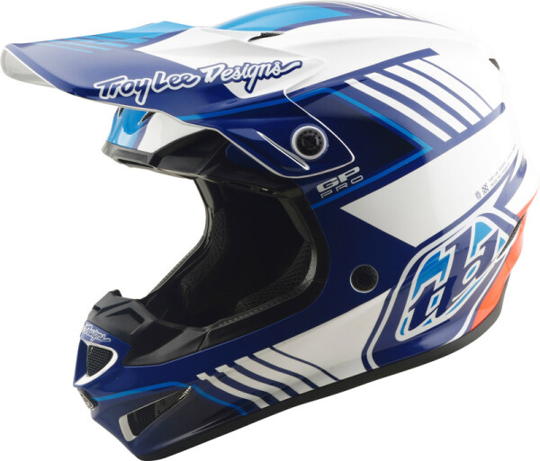 TROY LEE DESIGNS GP Pro Mips Helm - Segment Blau/Weiß