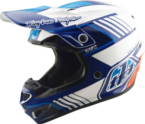 TROY LEE DESIGNS GP Pro Mips Helm - Segment Blau/Weiß