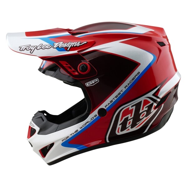 TROY LEE DESIGNS GP Shutter Jugend-Helm Rot/Weiß
