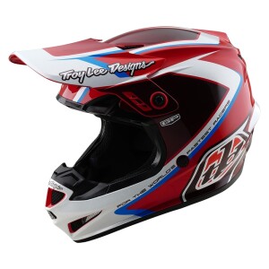 TROY LEE DESIGNS GP Shutter Jugend-Helm Rot/Weiß