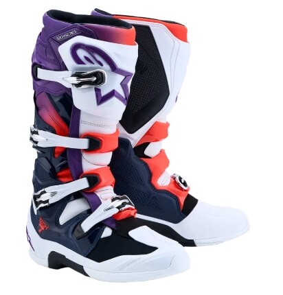 Alpinestars TECH 7 Blau, Weiß, Lila, Fluoreszierend Rot