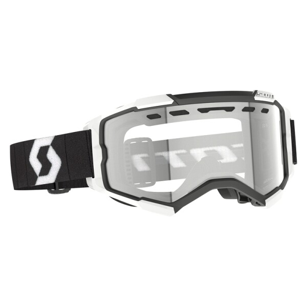 SCOTT Fury Enduro Goggle - Black/White Clear S0 Lens