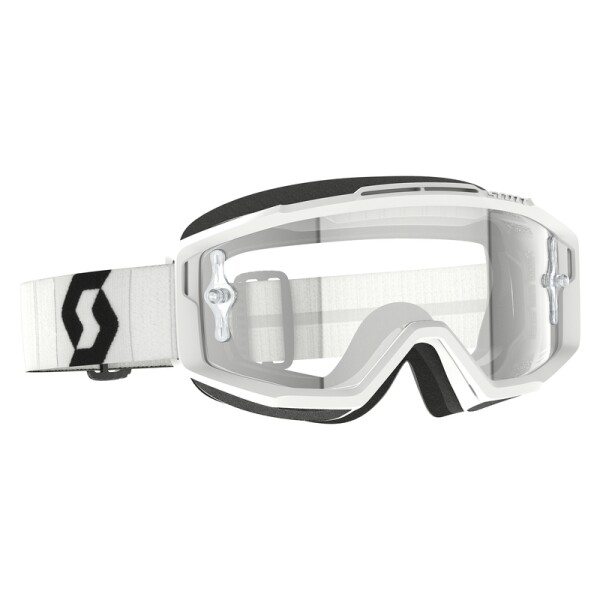 SCOTT Split OTG Goggle - White/Black Clear Works Lens