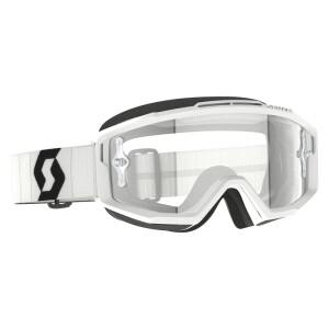 SCOTT Split OTG Goggle - White/Black Clear Works Lens