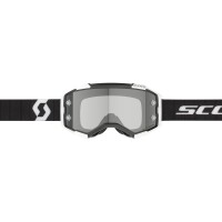 SCOTT Fury LS Goggle - Black/White Light Sensitive Grey Works Lens