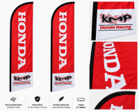 KMP Honda Racing Beachflag rot