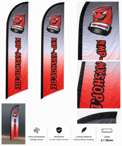 KMP-MXSHOP Beachflag rot