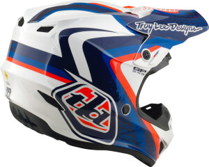 TROY LEE DESIGNS GP Pro Mips Helm Slides - Weiß/Blau